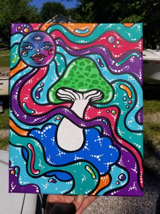 Colorful Mushroom Painting