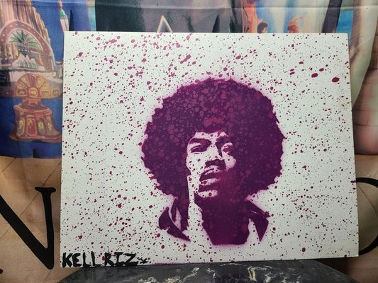 Print / Poster of Purple splatter Jimi Hendrix