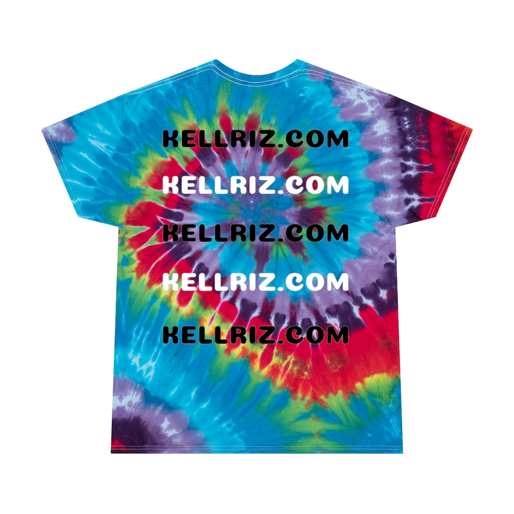 KELLRIZ Tie-Dye Tee, Spiral Japanese text