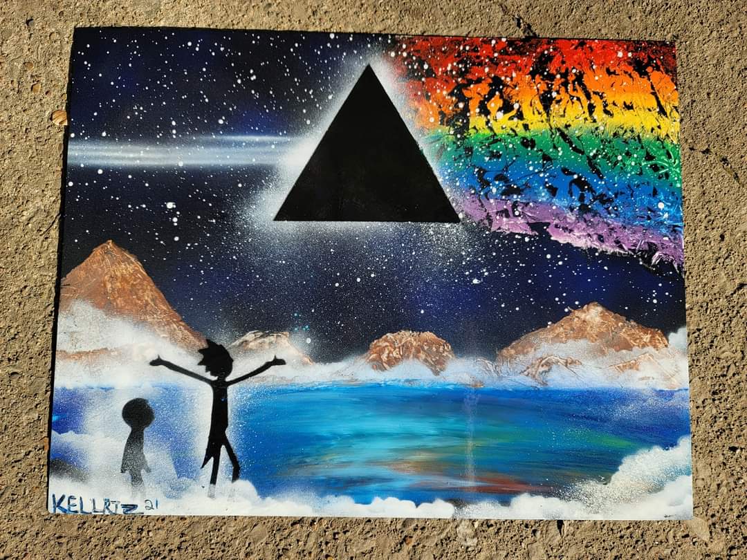 Rick & Morty pink floyd – Piece by Piece - Diamond Paint Therapy