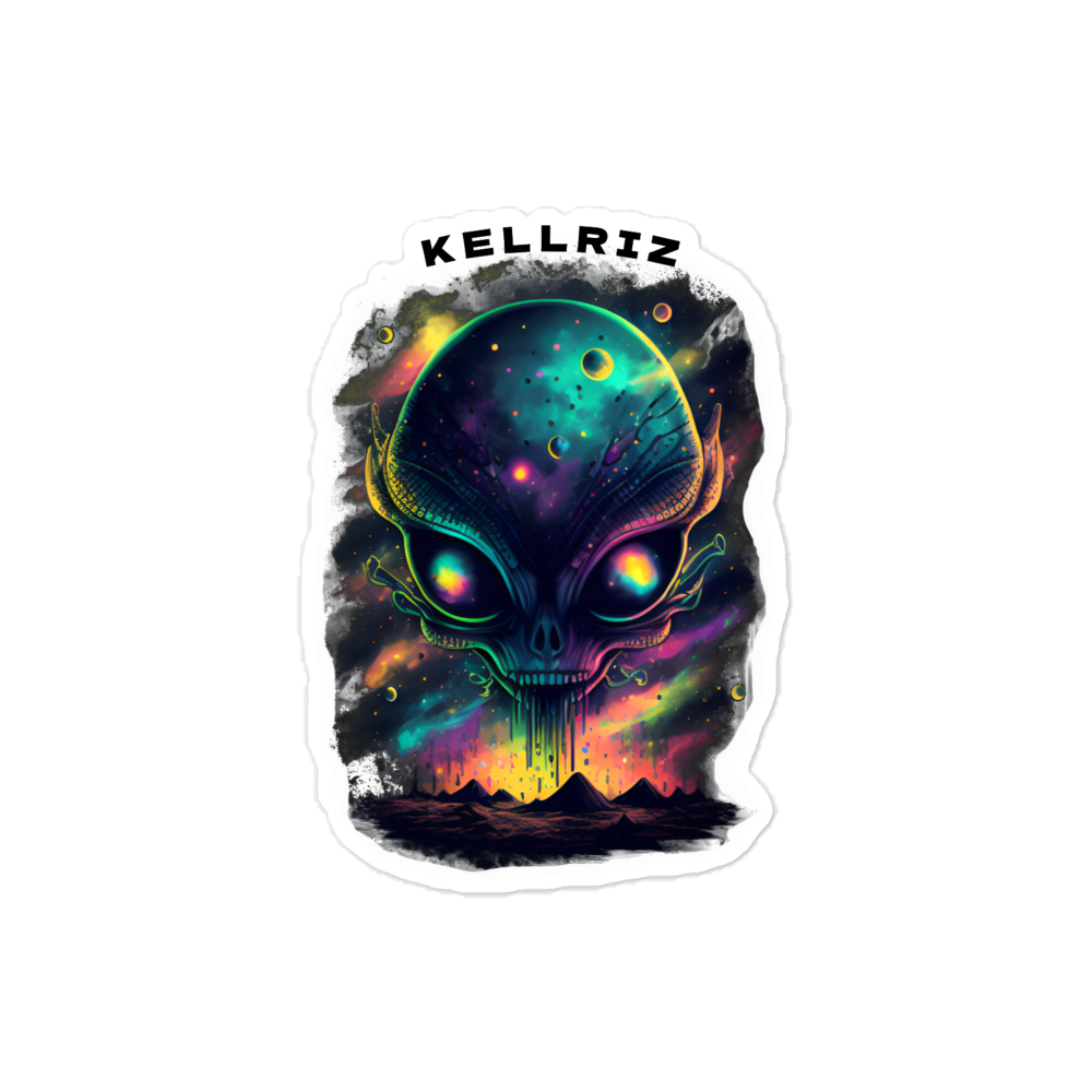 Watercolor Alien stickers