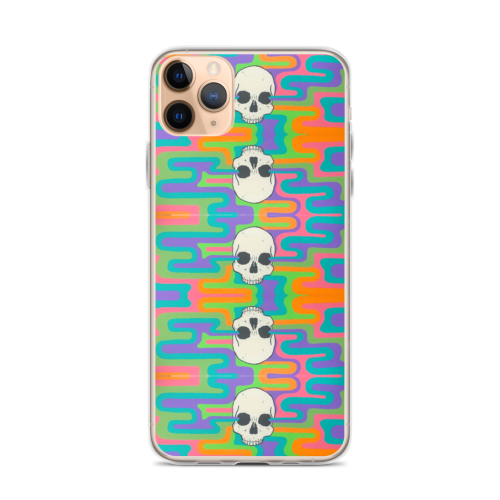 Psychedelic Skull iPhone Case