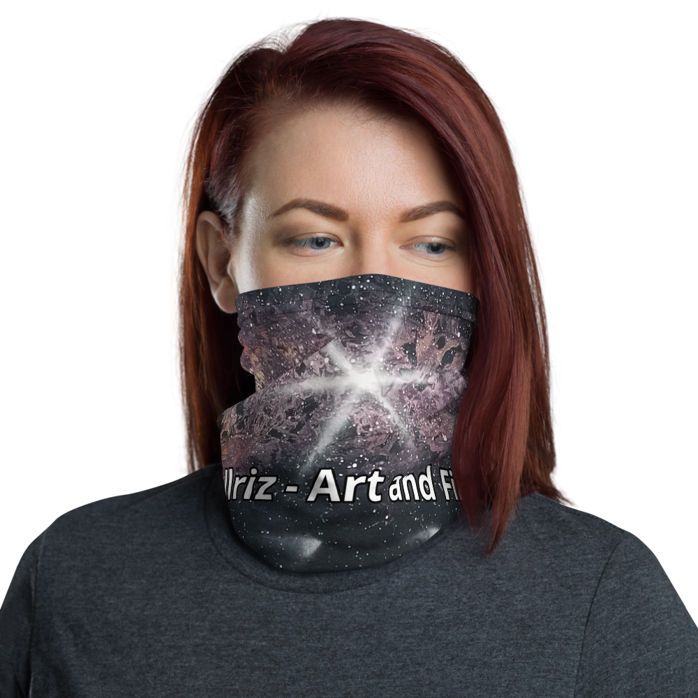 Purple galaxy mountains Mask