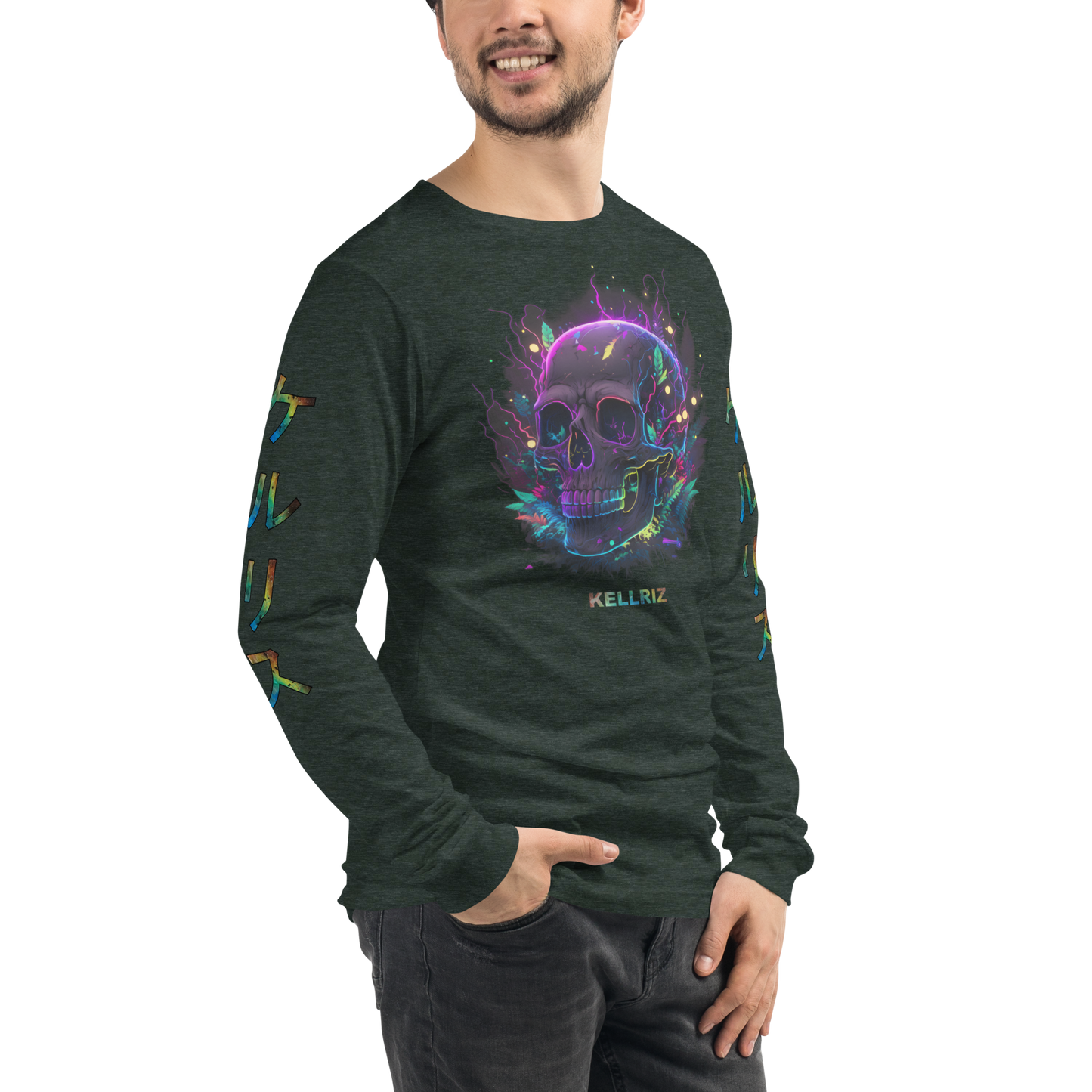 Neon Skull Long sleeve Unisex Long Sleeve Tee
