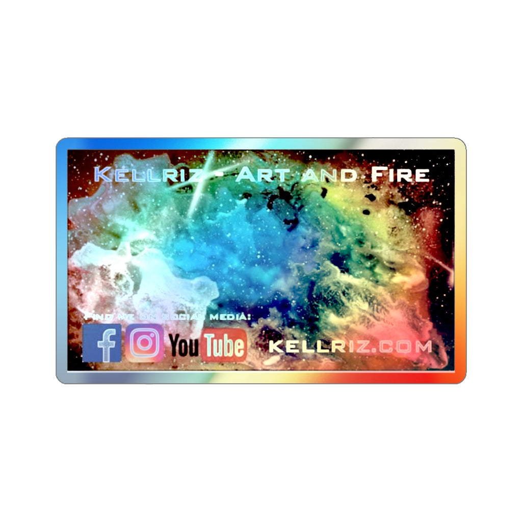 Kellriz Business card Holographic Die-cut Stickers