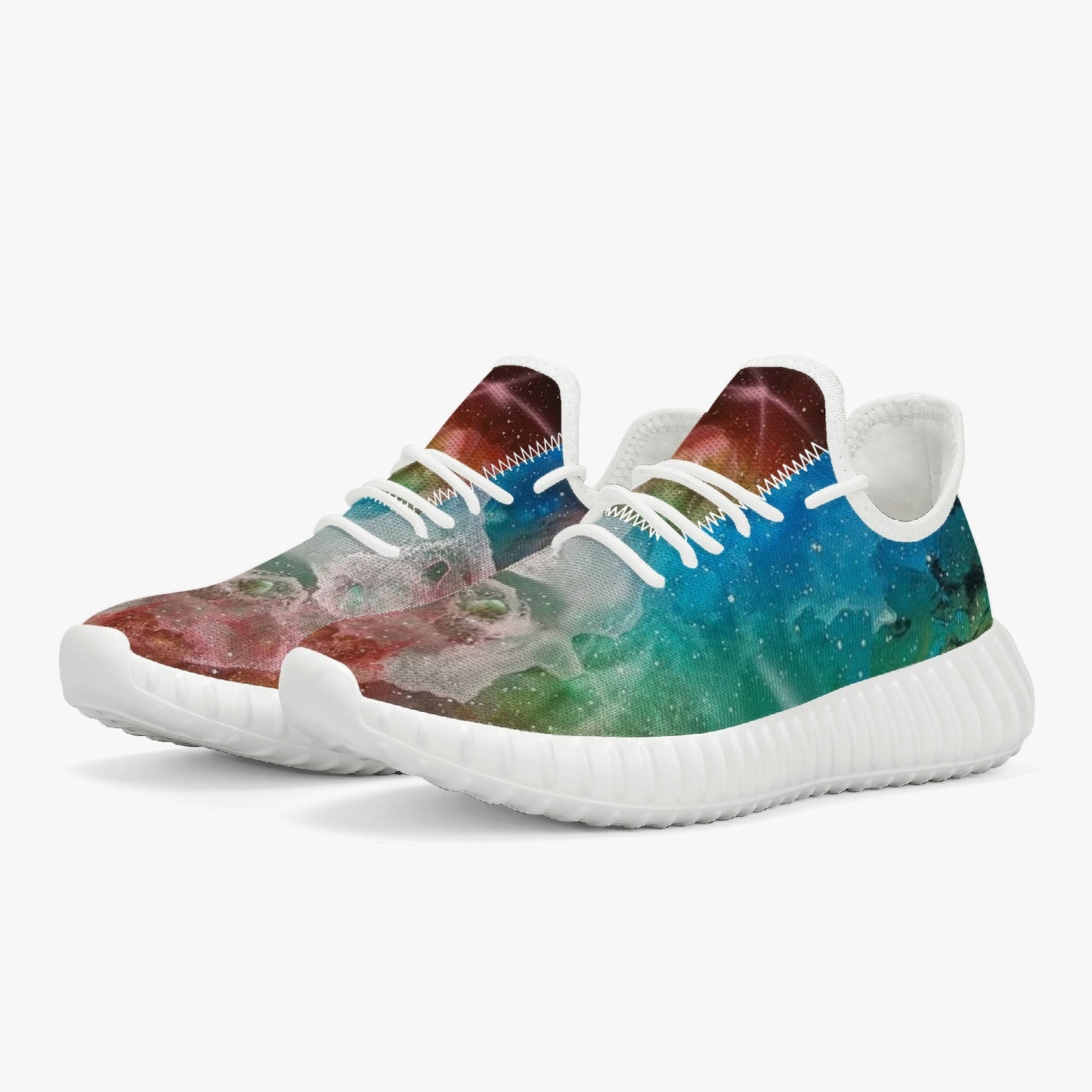 NEBULA Mesh Knit Sneakers - White/Black