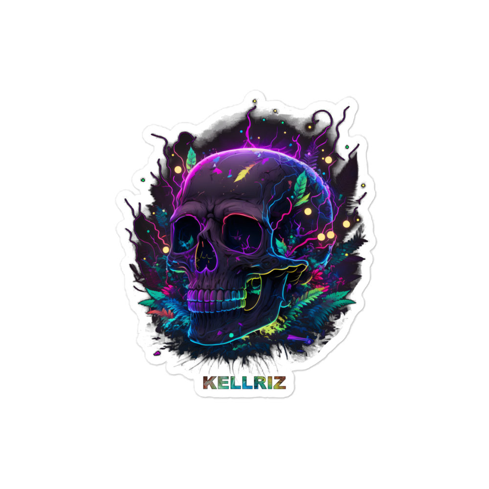 Neon Skull stickers