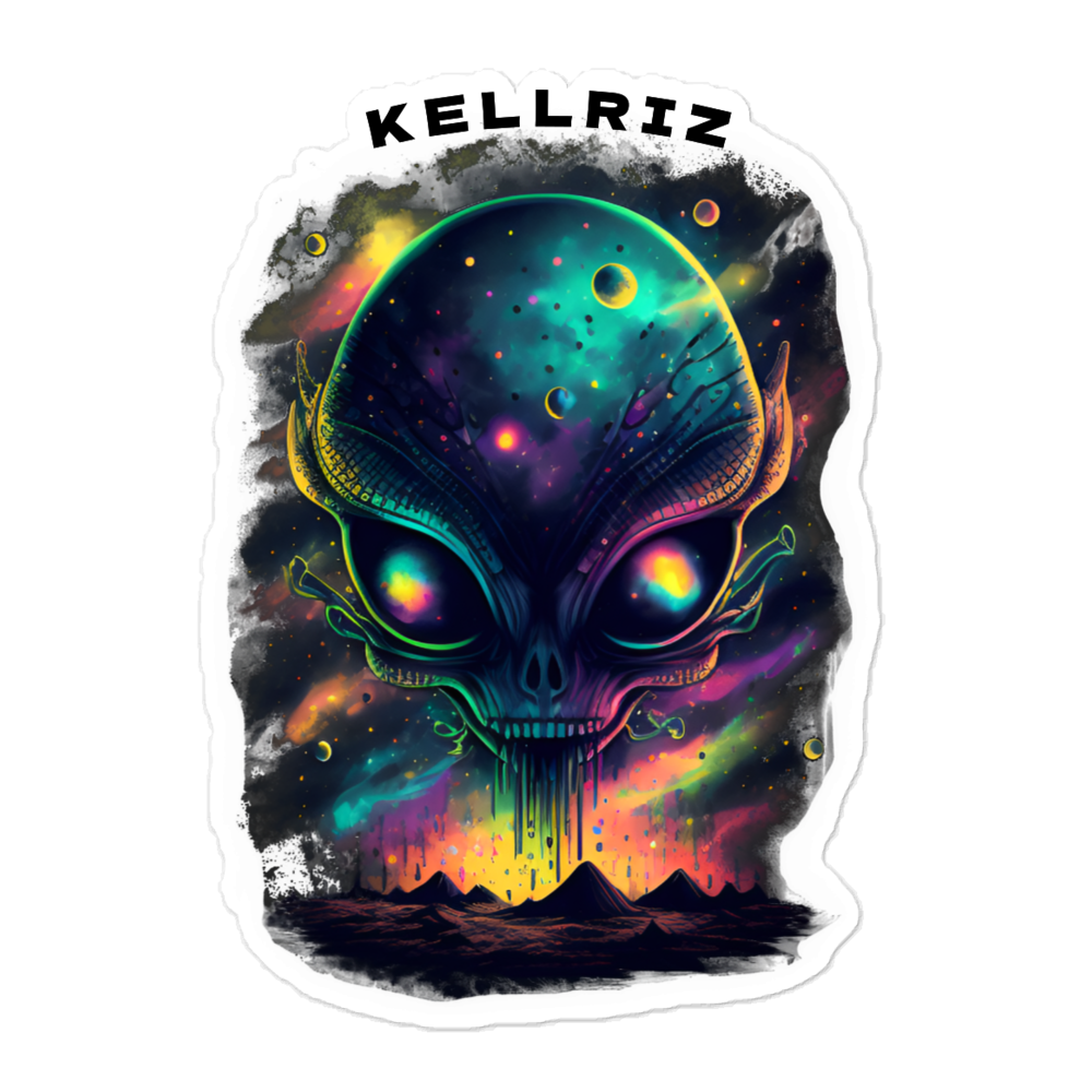 Watercolor Alien stickers