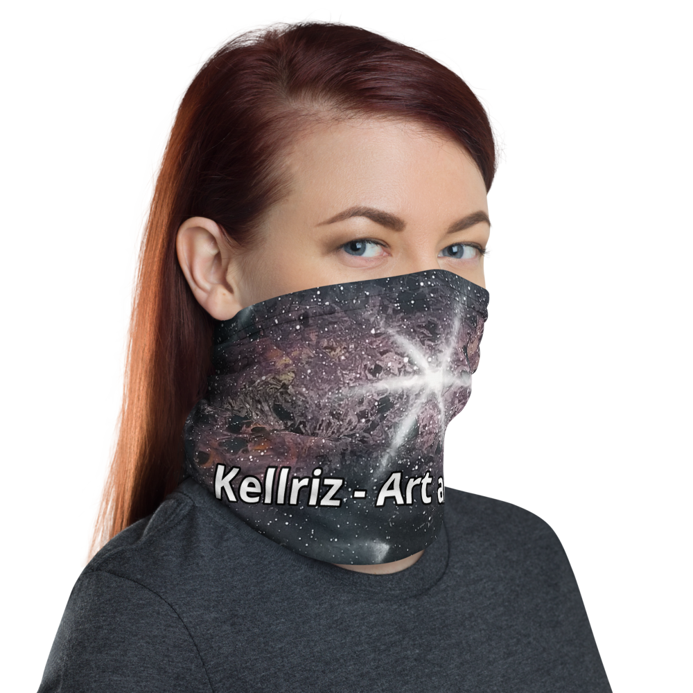 Purple galaxy mountains Mask