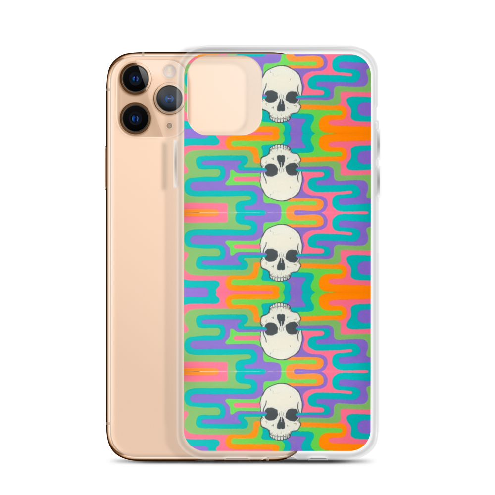 Psychedelic Skull iPhone Case