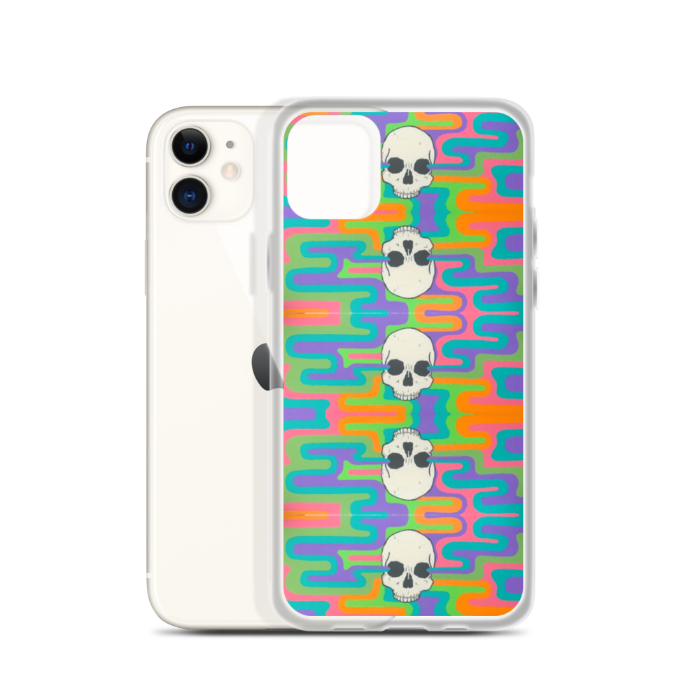 Psychedelic Skull iPhone Case