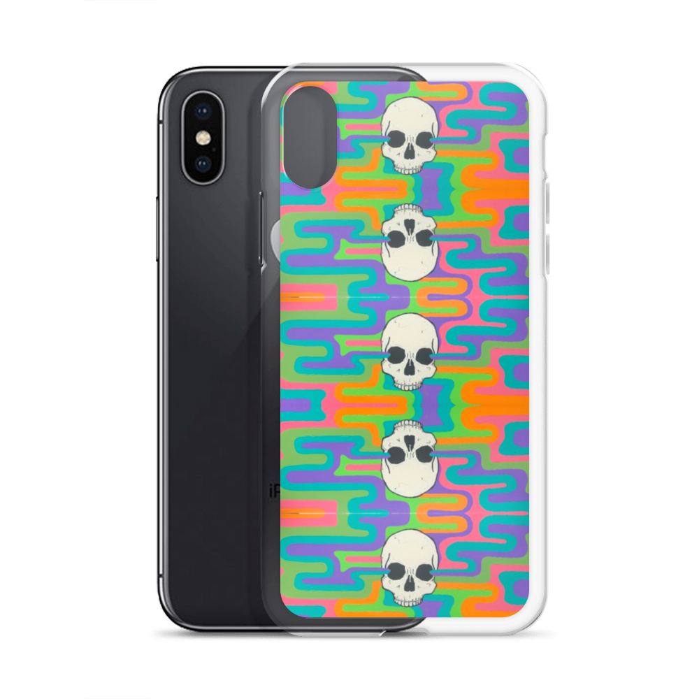 Psychedelic Skull iPhone Case