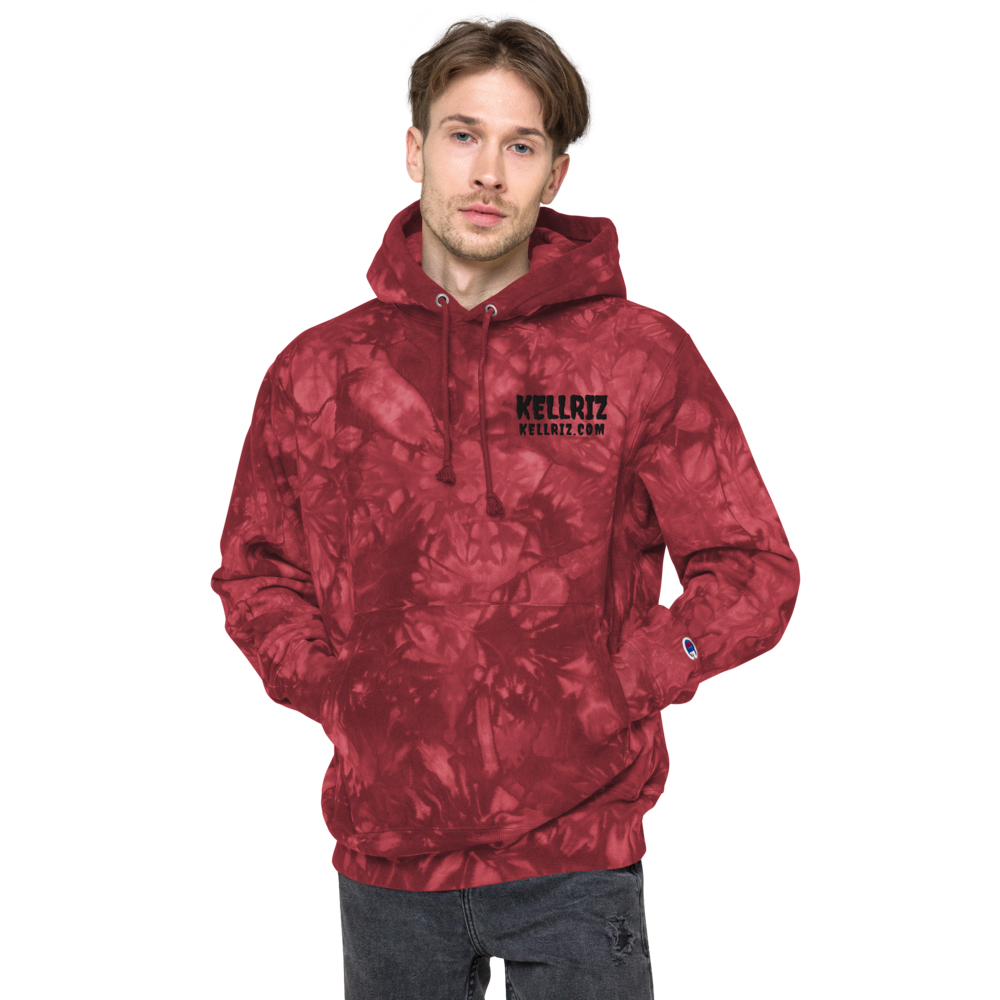 KELLRIZ Embroidery Champion tie-dye hoodie