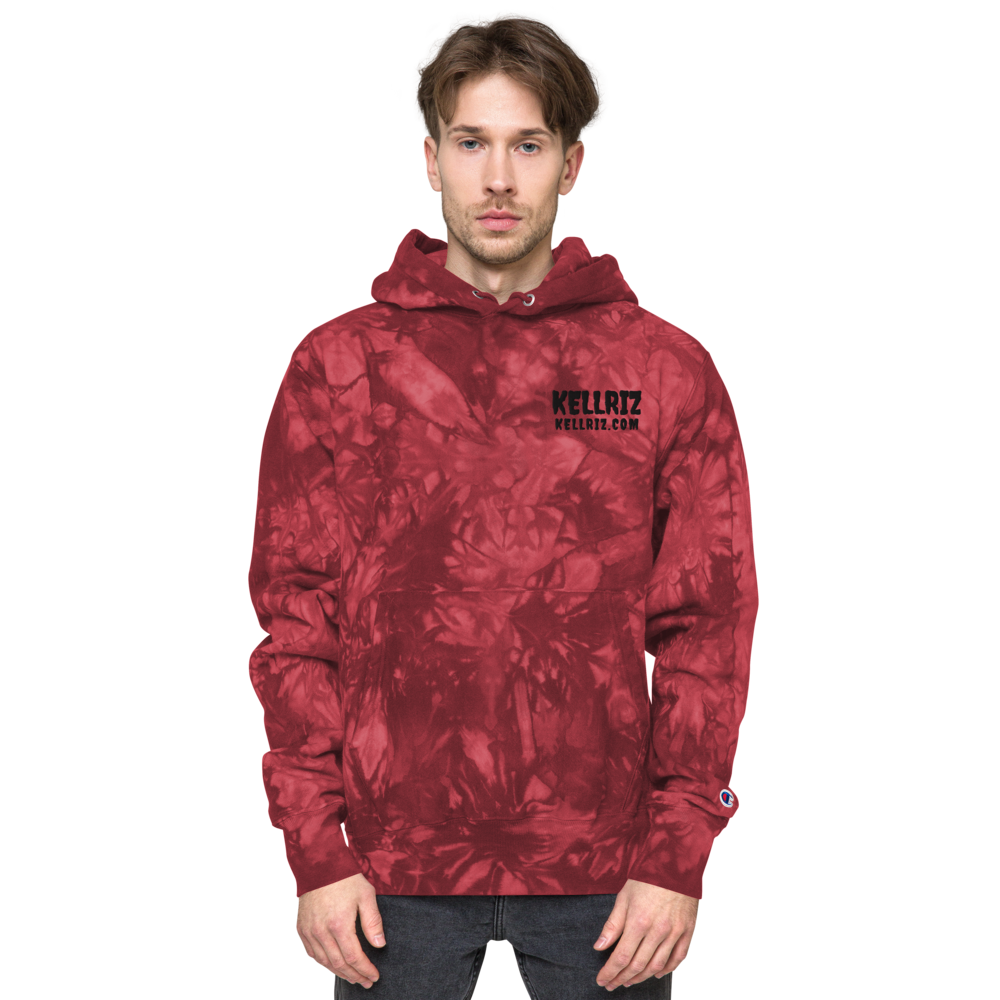 KELLRIZ Embroidery Champion tie-dye hoodie